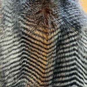 Striped Faux Fur Jacket
